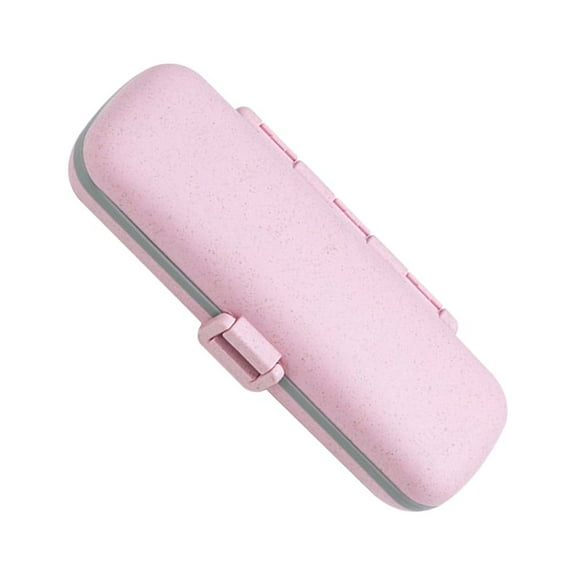 Niceauty Portable Medicine Storage Container Useful for Home Travel Made of Plastic in Pink 2pcs