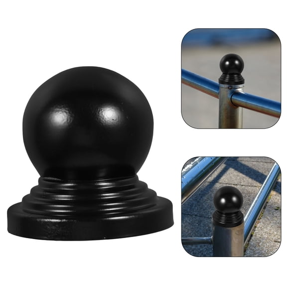 Niceauty Black Metal Ball Top Post Cap for Fence Gate Decorations and Protection