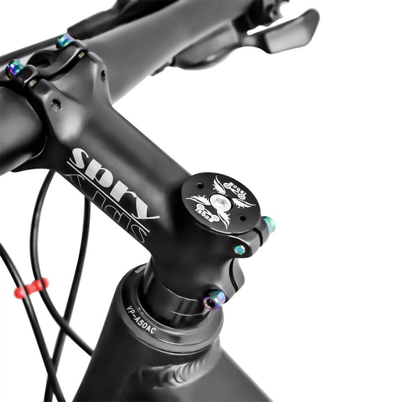 Niceauty Bike Headset Stem Cap Black Handlebar Stem Cap for Mountain Bike Accessories