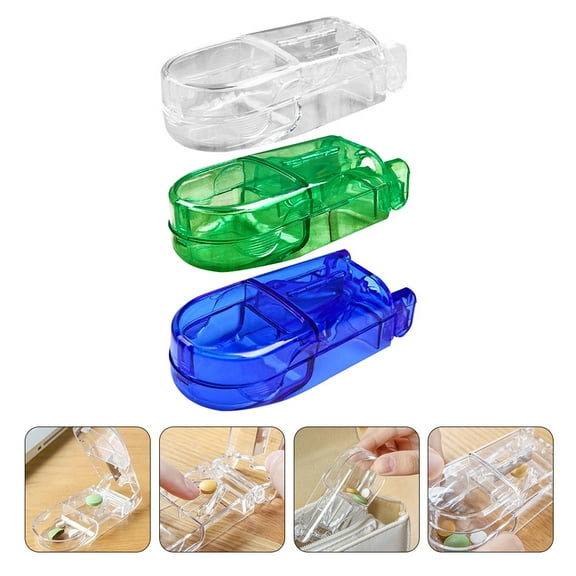 Niceauty Professional Tablet Cutter with Vshaped Groove for Pill Cutting Assorted Color Plastic and Stainless Steel