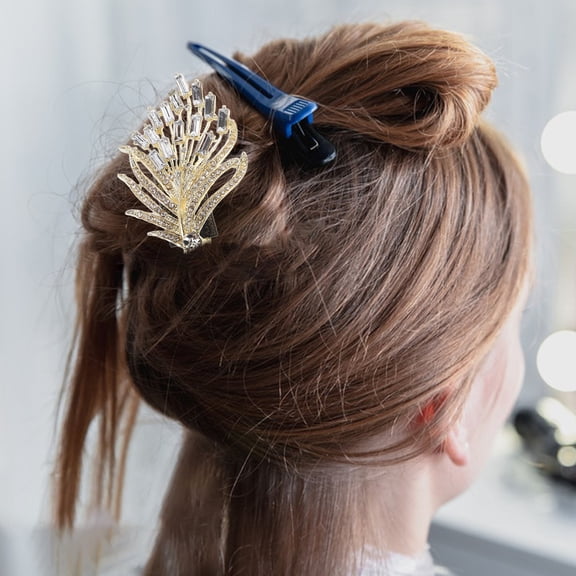 Niceauty Quick Hair Bun Makers Alloy Golden For Girls Casual Wear 1Set