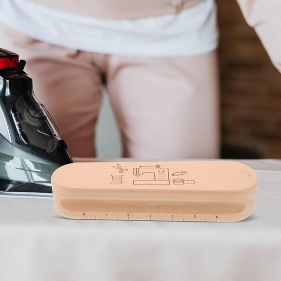 Niceauty Quilting Clapper Wood Seam Flattening Pressing Seams Beige 1Pack