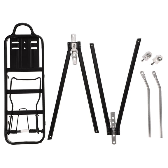 Niceauty Aluminum Alloy Bike Cargo Stand Black Rear Rack for Commuting and Touring Use