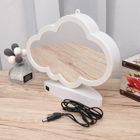 Niceauty Cloud Tunnel Lamp USB Powered White 3D Mirror Light Decor and Makeup Mirror