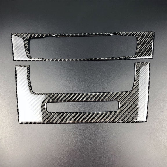 Niceauty Black Carbon Fiber Car Decals for Air Conditioner Cd Panel Lightweight with Clear Texture