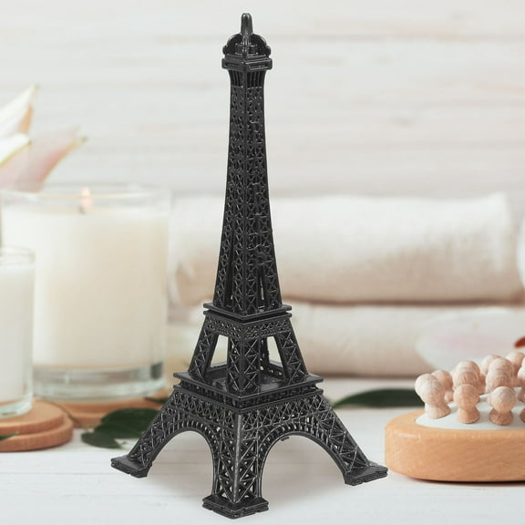 Niceauty Unique Black Eiffel Tower Figurine Metal Craft Decorative Statue for Office and Table Decor