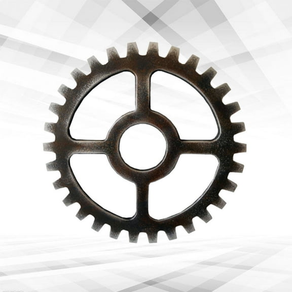 Niceauty 1Pc Vintage Gear Wall Decor in Black with Industrial Style for Home Bar