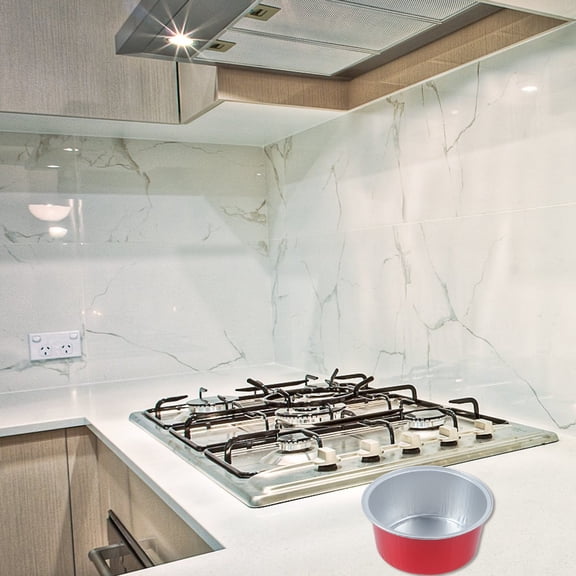 Niceauty Round Aluminum Foil Baking Cups with Clear Lids Heat Resistant for Dessert Use 125ml