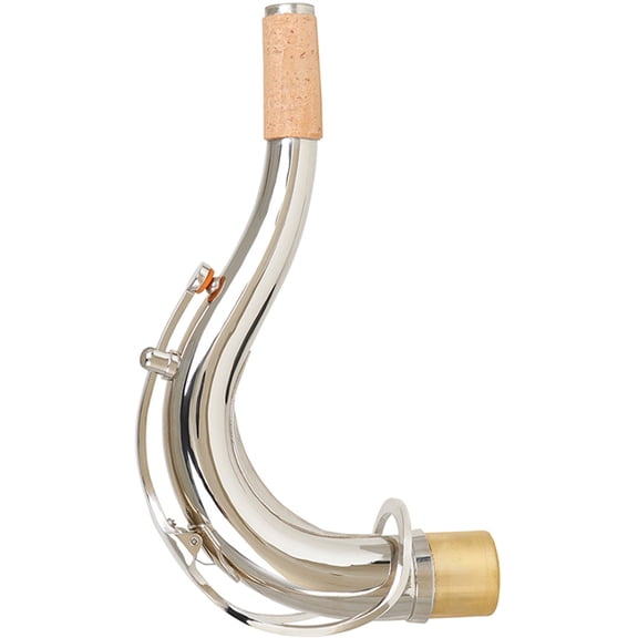 Niceauty Saxophone Neck Replacement Silver Brass for Sax with Durable Construction