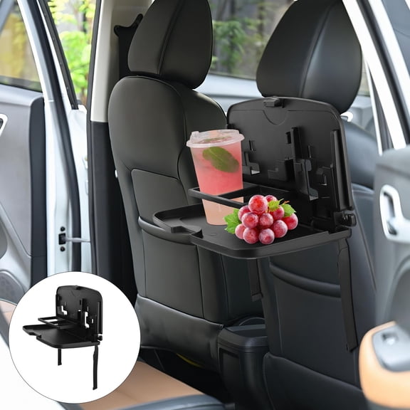 Niceauty Car Headrest Backseat Organizer with Cup Holder and Food Tray Durable ABS