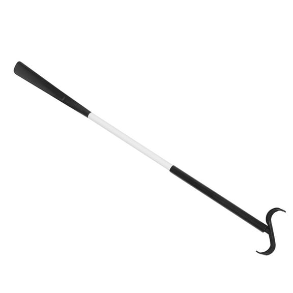 Niceauty Convenient Black Dressing Aid Stick with Detachable Two in One Shoe Lifter for Seniors