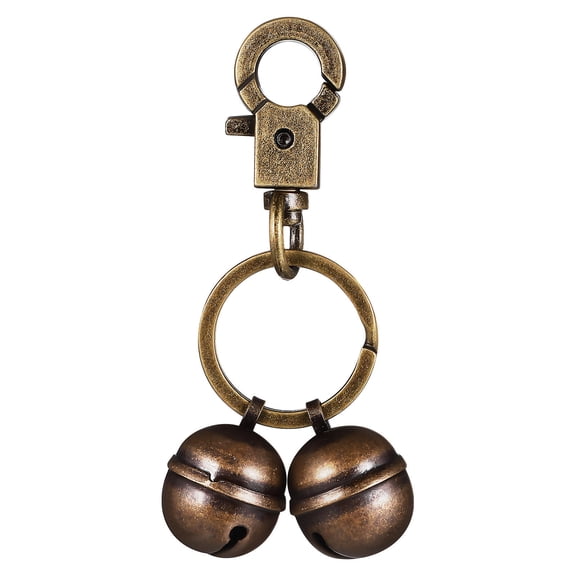 Niceauty Small Dog Bell Hanging for Pet Collars Rustic Brass Tracking Hiking Trail 1Pcs