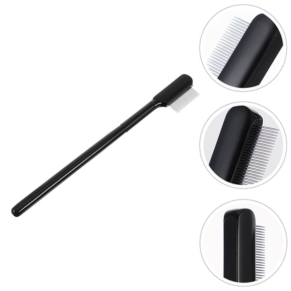 Niceauty Black Eyebrow Grooming Brush and Eyelash Comb with Comfortable Handle