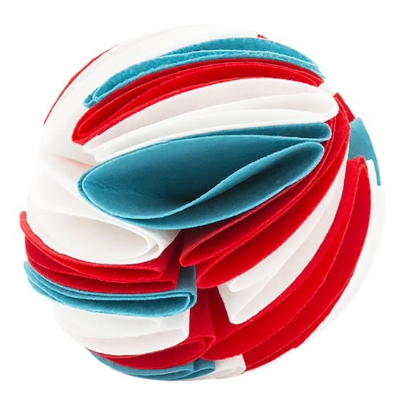 Niceauty Sniffing Encouragement Sniffing Ball for Dogs Red Felt Cloth 1Pack