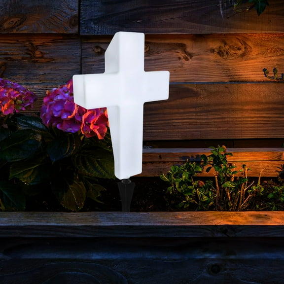 Niceauty Dad Grave Decorations for Cemetery Solar Led Grave Light White 1Set