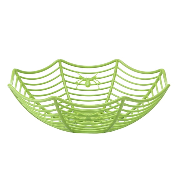 Niceauty Green PP Spider Web Fruit Basket Ideal for Holding Fruits and Snacks Great for Party 12in