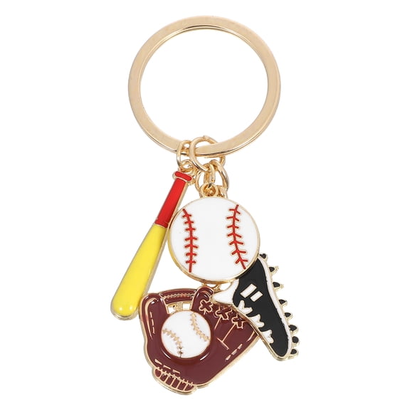 Niceauty Sports Bag Fillers Baseball Bat Keychain Zinc Alloy 1pcs for Baseball Club Members Travel