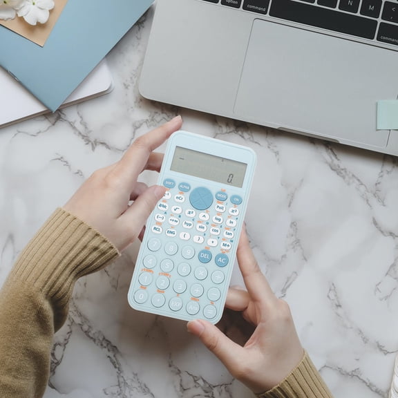 Niceauty Statistics Calculator Scientific Calculator Blue Large Screen Display for Office 1Pcs