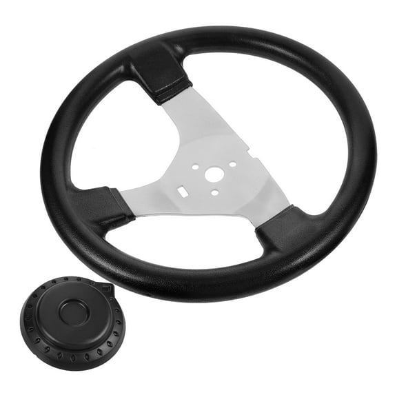 Niceauty Replacement Steering Wheel Universal PU Black 1Pcs