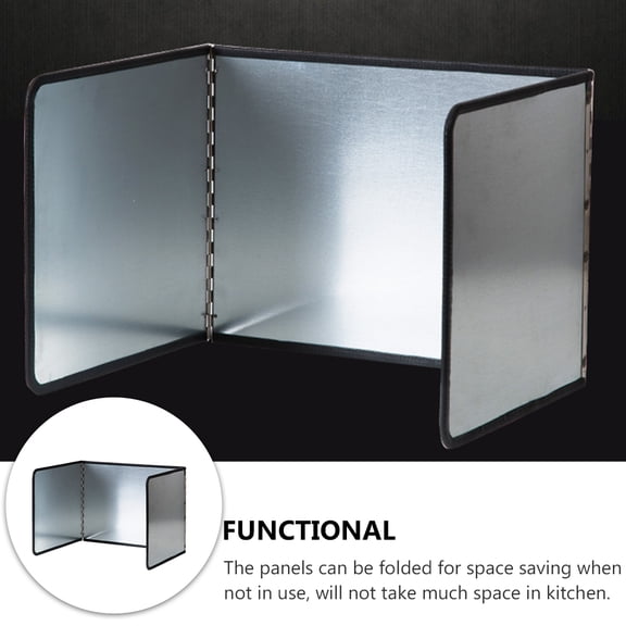 Niceauty Aluminum Foil Oil Splatter Guard Oil Baffle Plate Foldable 1Pack