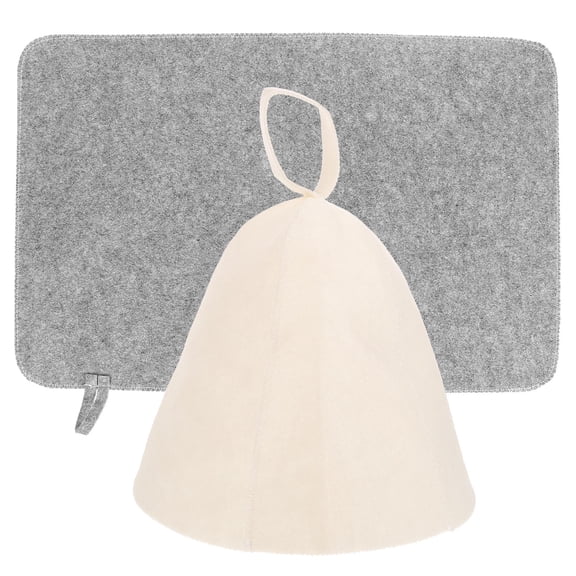 Niceauty 1 Set of Sauna Hat Pad Set Eye Protection Felt Portable Sauna Accessories