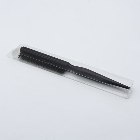 Niceauty Three Row Comb Hair Comb Black Wood Boar Bristle 1Set