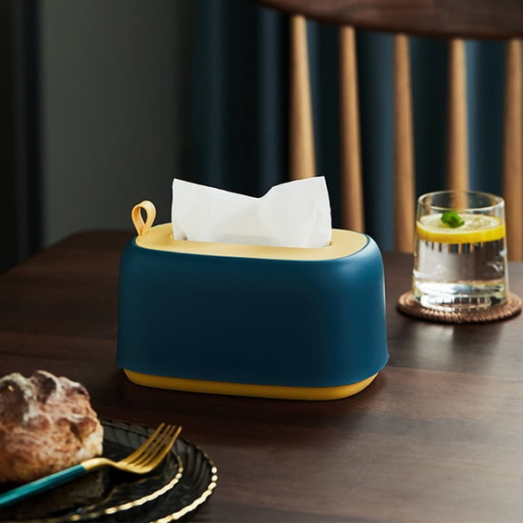 Niceauty 1Pc Blue Tissue Storage Box Wall Hanging Paper Tissue Holder