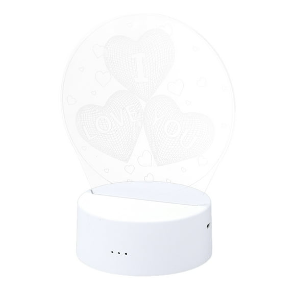 Niceauty Small Table Lamp 3D Lamp Cool White 1Set Heat Dissipation