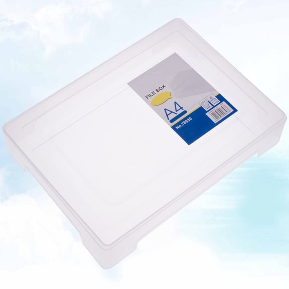 Niceauty Portable Transparent File Folder Box Made of Premium Plastic for Office Use