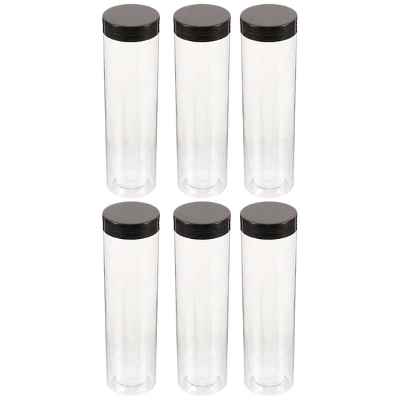 Niceauty Practical Beverage Bottles Pet Transparent for Restaurants Black