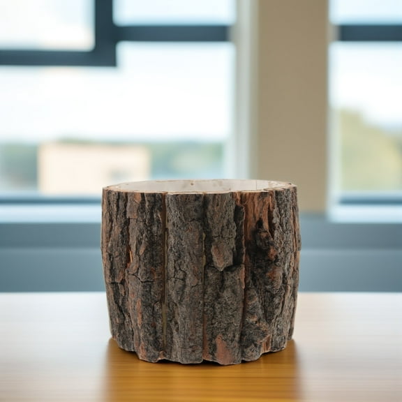 Niceauty Tree Stump Flower Pot Rustic Wooden Home Decoration 1Pcs