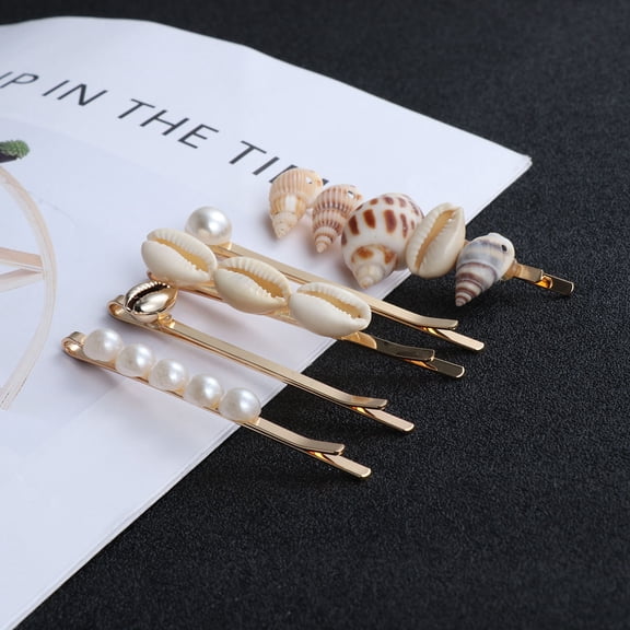 Niceauty Seashell Hair Accessories Shell Conch Hair Clip Metal Multi 1Pack