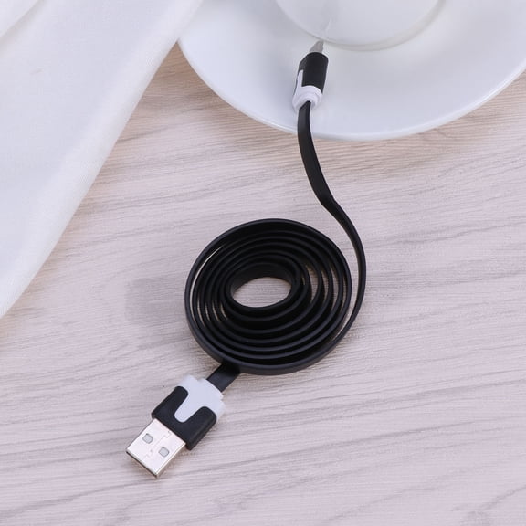 Niceauty Micro USB Cable Flat Charging Cord with Anti Wrap Tpe Material