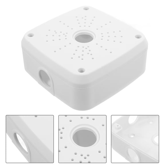 Niceauty White Security Camera Junction Box with Cover for Outdoor Home Use and Cable Concealment