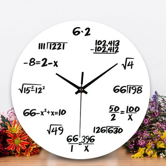 Niceauty Wall Clock Decorative Quartz Clock Bamboo Timekeeping for Number Workers 1Pcs