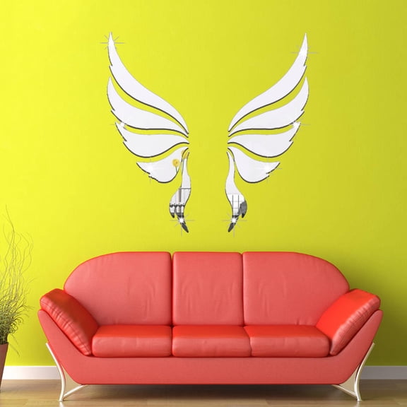 Niceauty Wall Decor Stickers Silver Anti Corrosion for Parents Kids Room 1 Set