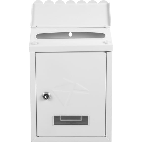 Niceauty Easy Install Beige Iron Wall Mount Mailbox for Correspondence