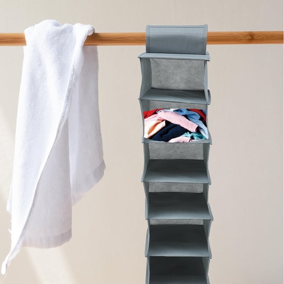 Niceauty Door Storage Bag Grey Non Woven Material with 10 Compartments for Home Organization