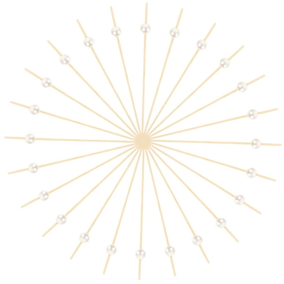 Niceauty 100 Count White Bamboo Cocktail Picks for Appetizers and Desserts Elegant Disposable Food Skewers