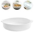 thumbnail image 1 of Niceauty White Ceramic Baking Dish with Double Handles for Home Use Perfect Size for Roasting Cheese 9.8 inches, 1 of 8