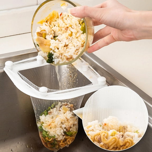 Niceauty Disposable Sink Strainer, White PP, Fine Mesh, Easy to Operate 62Pcs