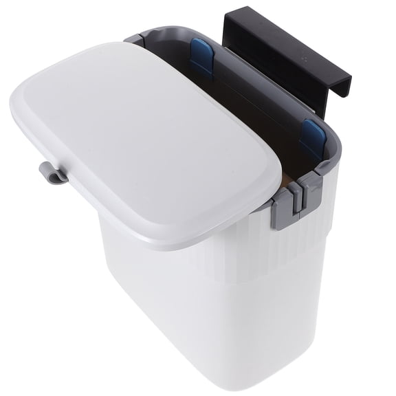 Niceauty Home Use Kitchen Trash Bin Lid with Cabinet Door Mount and Smooth Pulling Spring in White