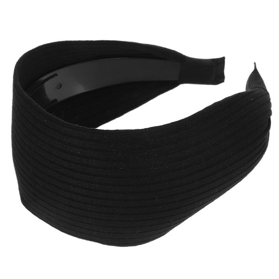 Niceauty Comfortable Black Knit Wide Headband with Teeth - Perfect for All Occasions