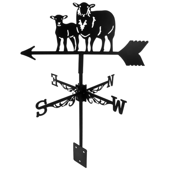 Niceauty Decorative Iron Weather Vane for Yard and Garden Patio Wind Direction Display