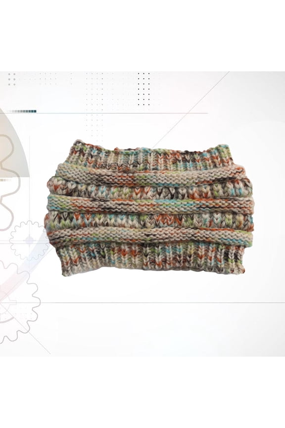 Winter Ponytail Hat Beige 1Set for Ice Skating Warmth Stretch Fashion Thicken Fit