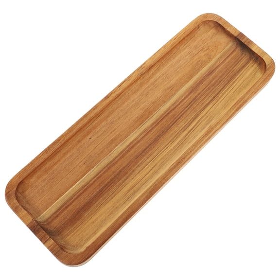 Niceauty Light Brown Wooden Serving Tray for Fruit Snacks and Tea Decorative Tray