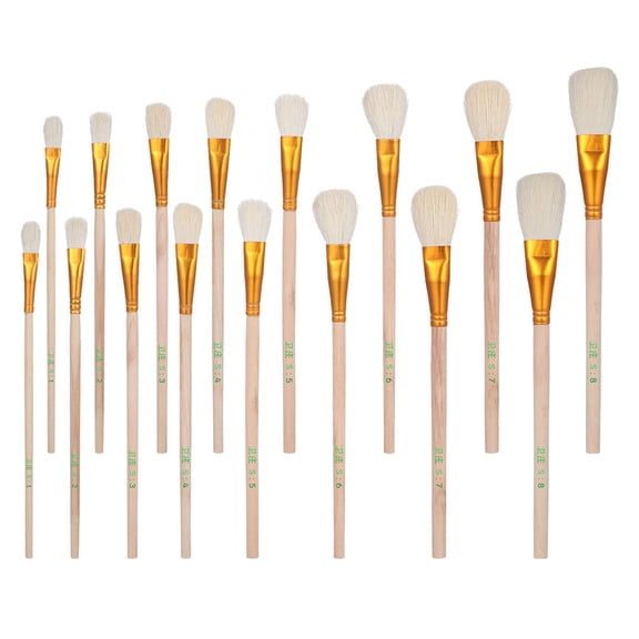 Niceauty Wood and Sheep Hair Pollinator Brush for Garden Suitable for Fruit Trees and Plants 16 Pieces