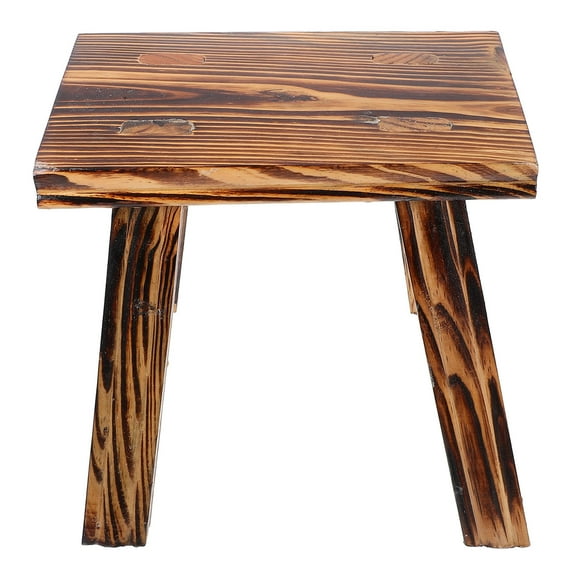 Niceauty Solid Wood Small Stool Multiuse Footrest and Side Table for Home Use