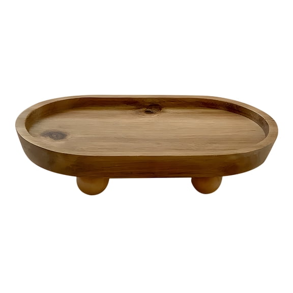 Niceauty Light Brown Wooden Perfume Tray Multifunctional Desktop Storage Organizer for Vanity and Jewelry Display