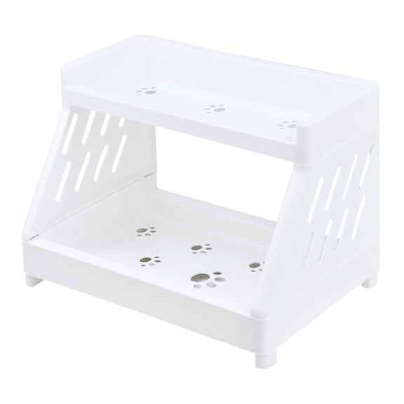 Niceauty Cosmetics Storage Organizer Cosmetics Rack White Plastic 1Pack